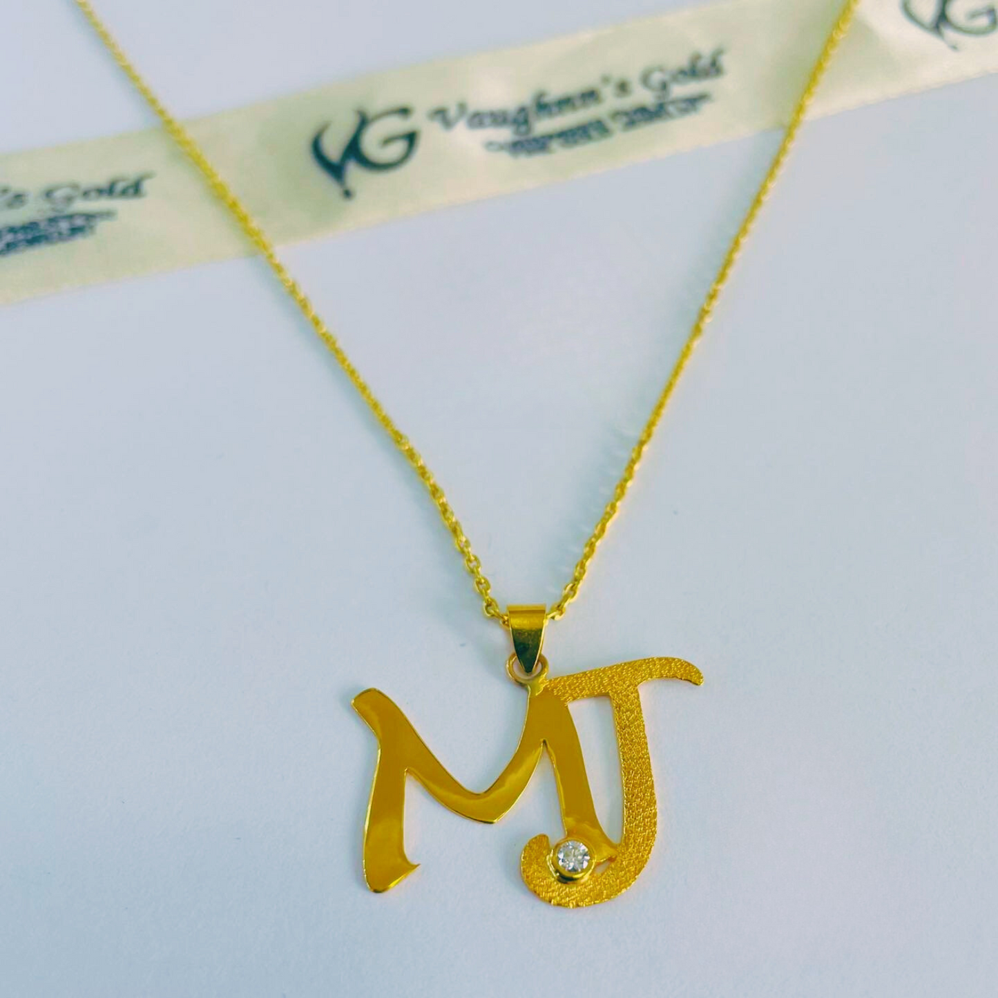 Initial MJ Necklace