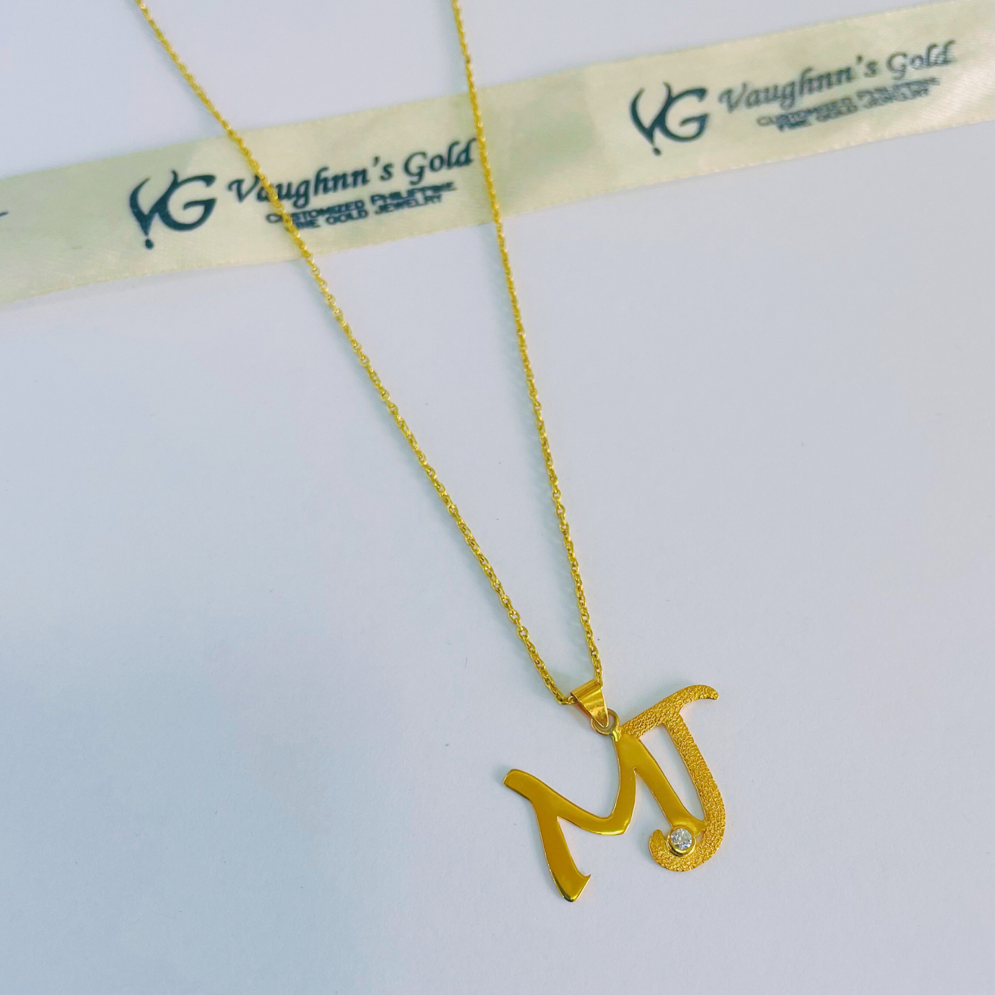 Initial MJ Necklace