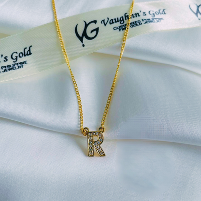 Initial R Necklace